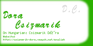 dora csizmarik business card